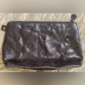 Victoria's Secret Black Heart Zip Bag